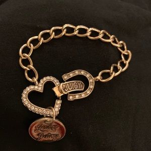 Juicy Couture gold charm link bracelet